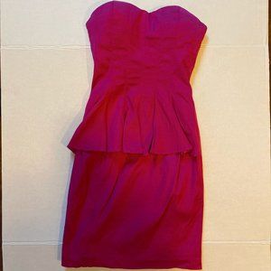 Bebe Peplum Pink Dress - Size XXS, 00